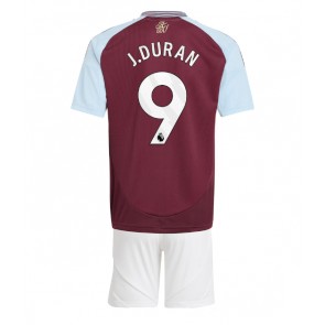 Aston Villa Jhon Duran #9 Dětské Domácí dres komplet 2024-25 Krátký Rukáv (+ trenýrky)